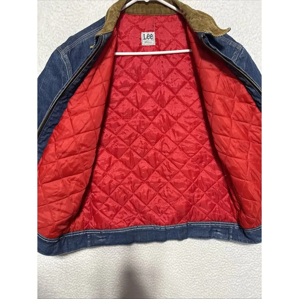 ViTG 70s Lee Men's Model 91-B Sanporized Full Zip Quilted Lined Denim Jacket Lg.